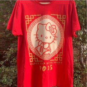Limited Edition Old Navy Red Hello Kitty Year of Snake Graphic Tee